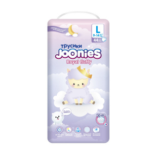 Подгузники-трусики  JOONIES Royal fluffy L (9-14 кг) 44шт